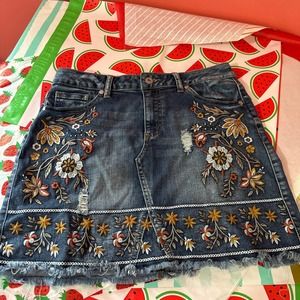 ALTAR’D state mini jean skirt